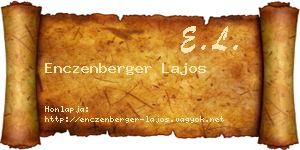 Enczenberger Lajos névjegykártya