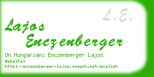 lajos enczenberger business card